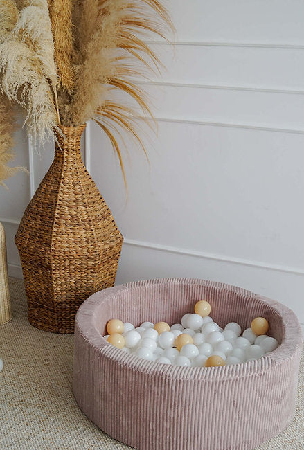 Moje. Moje. Rib Velvet Ballenbad - 90x30 cm - Dirty Pink - Decomusy