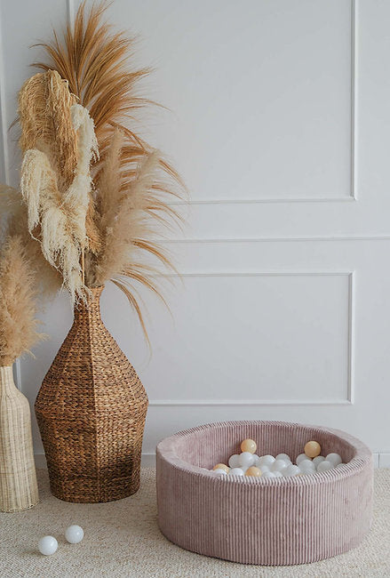 Moje. Moje. Rib Velvet Ballenbad - 90x30 cm - Dirty Pink - Decomusy