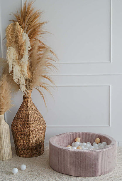 Moje. Moje. Rib Velvet Ballenbad - 90x30 cm - Dirty Pink - Decomusy