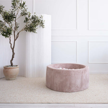 Moje. Moje. Rib Velvet Ballenbad - 90x40 cm - Dirty Pink - Decomusy