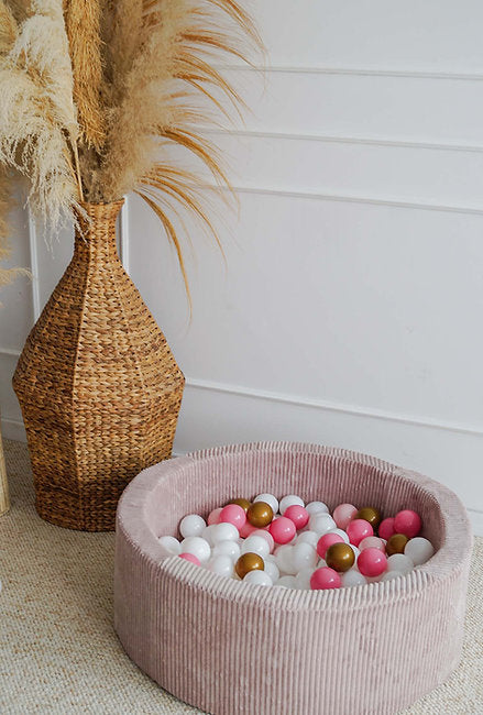 Moje. Moje. Rib Velvet Ballenbad - 90x30 cm - Dirty Pink - Decomusy