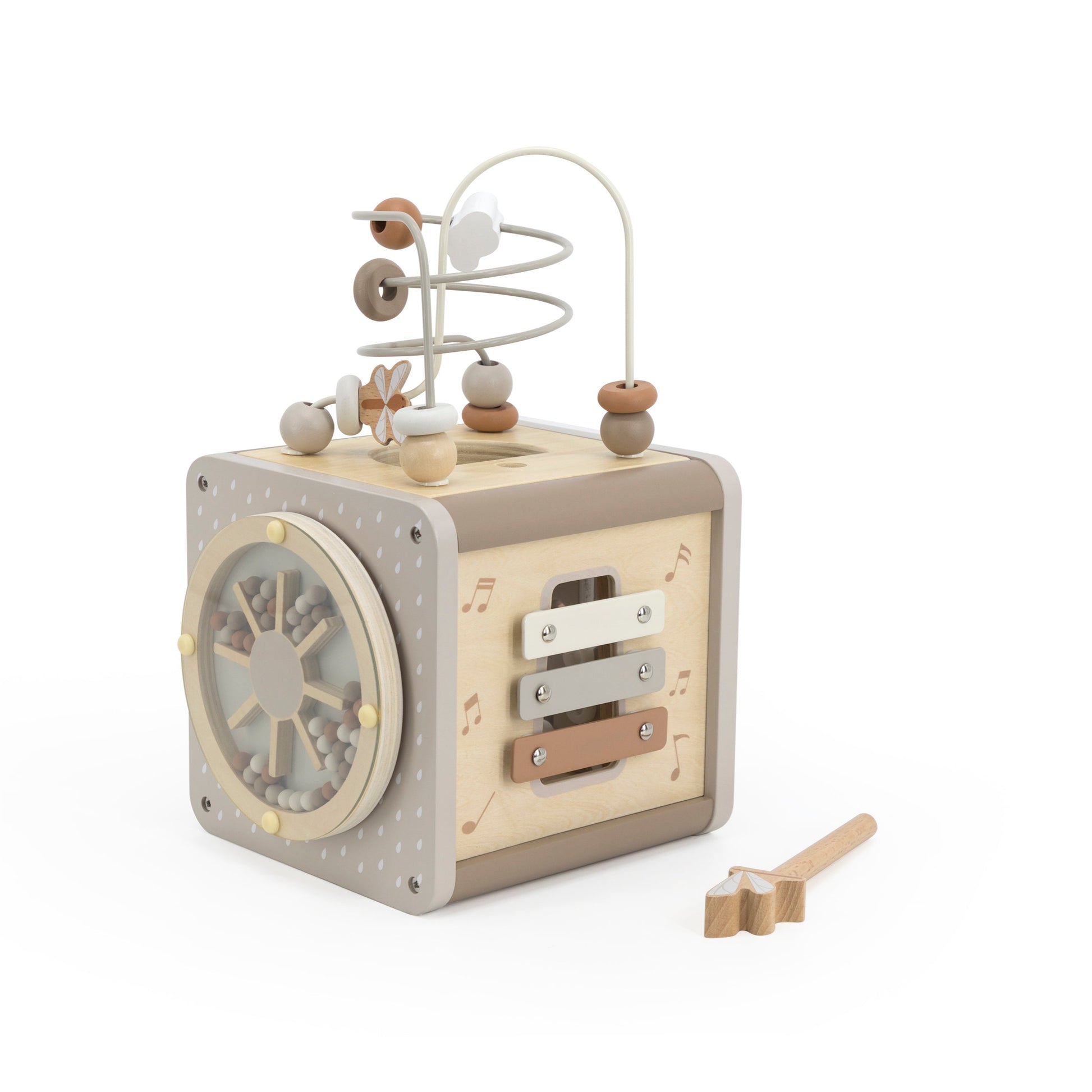 Label Label Label Label Activity Cube - Activiteiten Kubus - Nougat - Decomusy