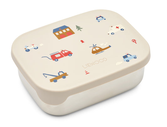 Liewood Liewood Arthur Lunchbox - Emergency vehicle / Sandy - Decomusy