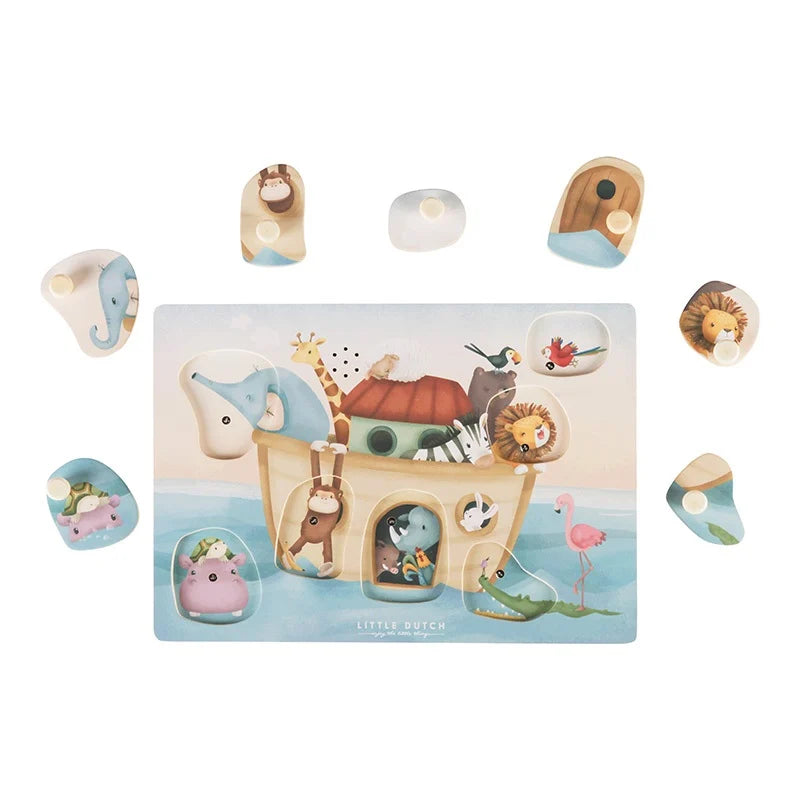 Little Dutch Little Dutch Ark van Noach Geluidenpuzzel FSC - Decomusy