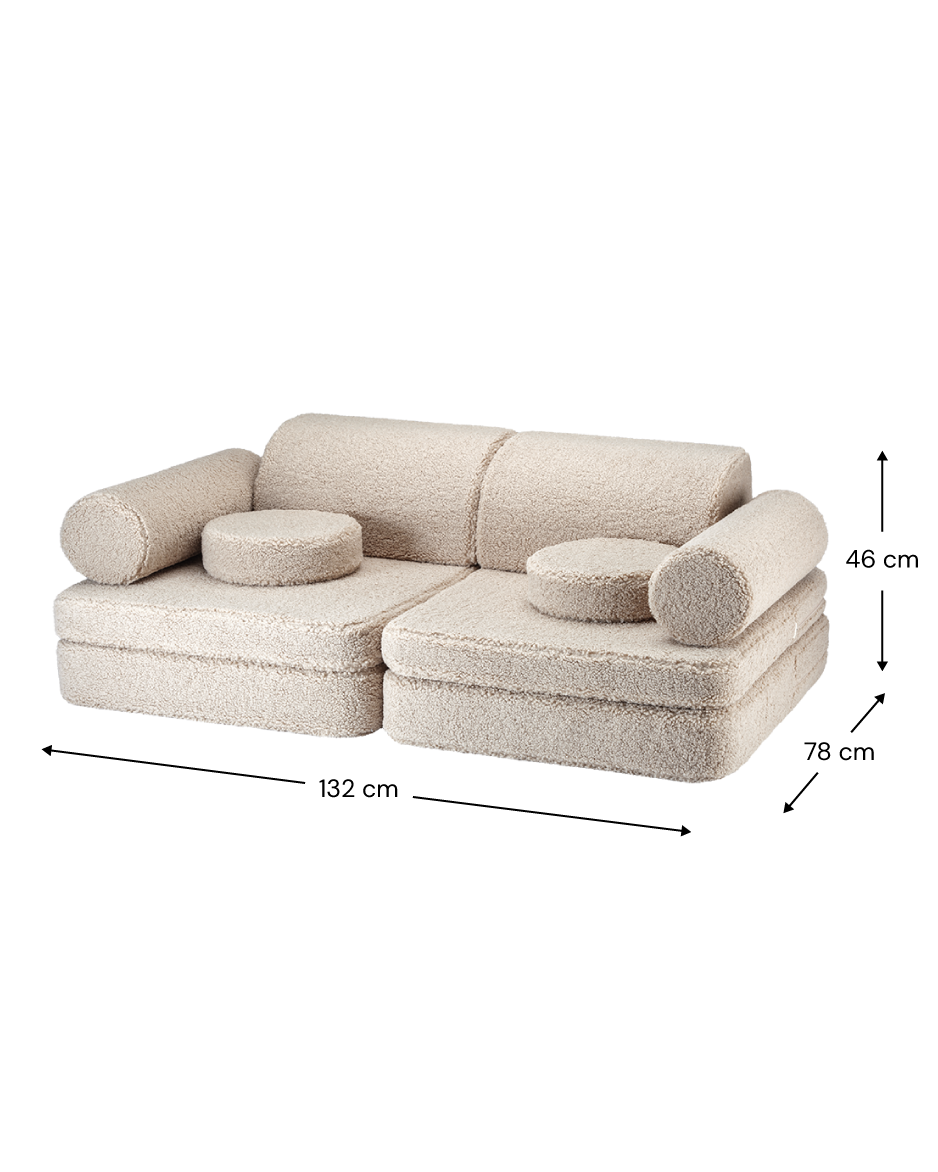 Wigiwama Wigiwama Settee Sofa Speelset - Biscuit - Decomusy