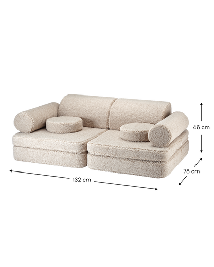 Wigiwama Wigiwama Settee Sofa Speelset - Biscuit - Decomusy