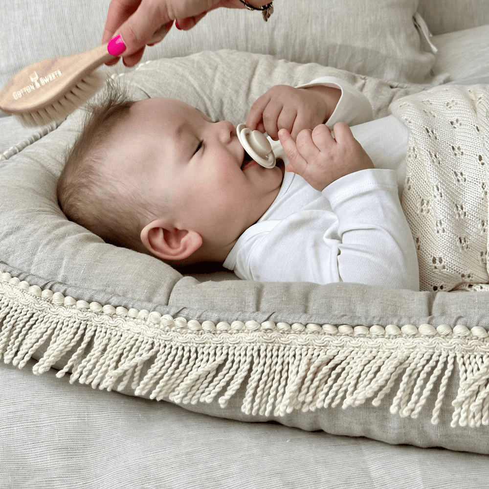 Cotton&Sweets Cotton & Sweets Boho Twist Babynest "Natural" - Decomusy