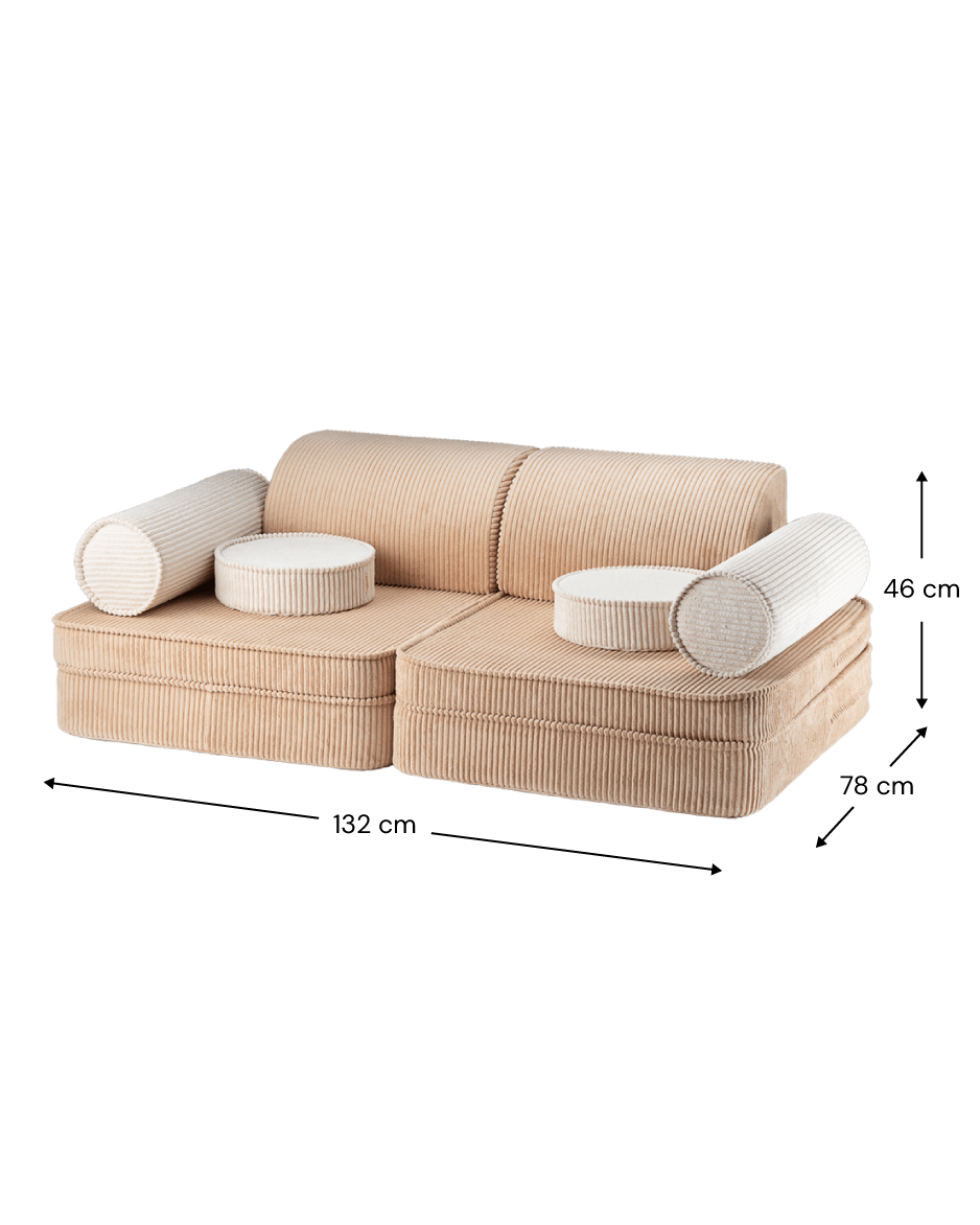 Wigiwama Wigiwama Settee Sofa Speelset - Brown Sugar - Decomusy