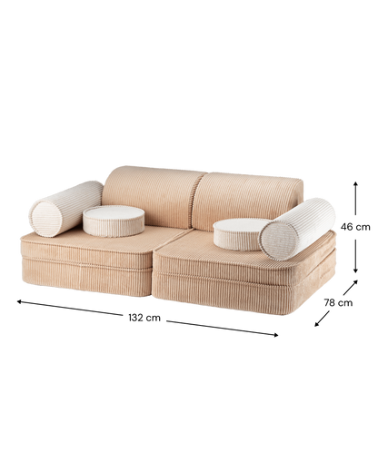 Wigiwama Wigiwama Settee Sofa Speelset - Brown Sugar - Decomusy