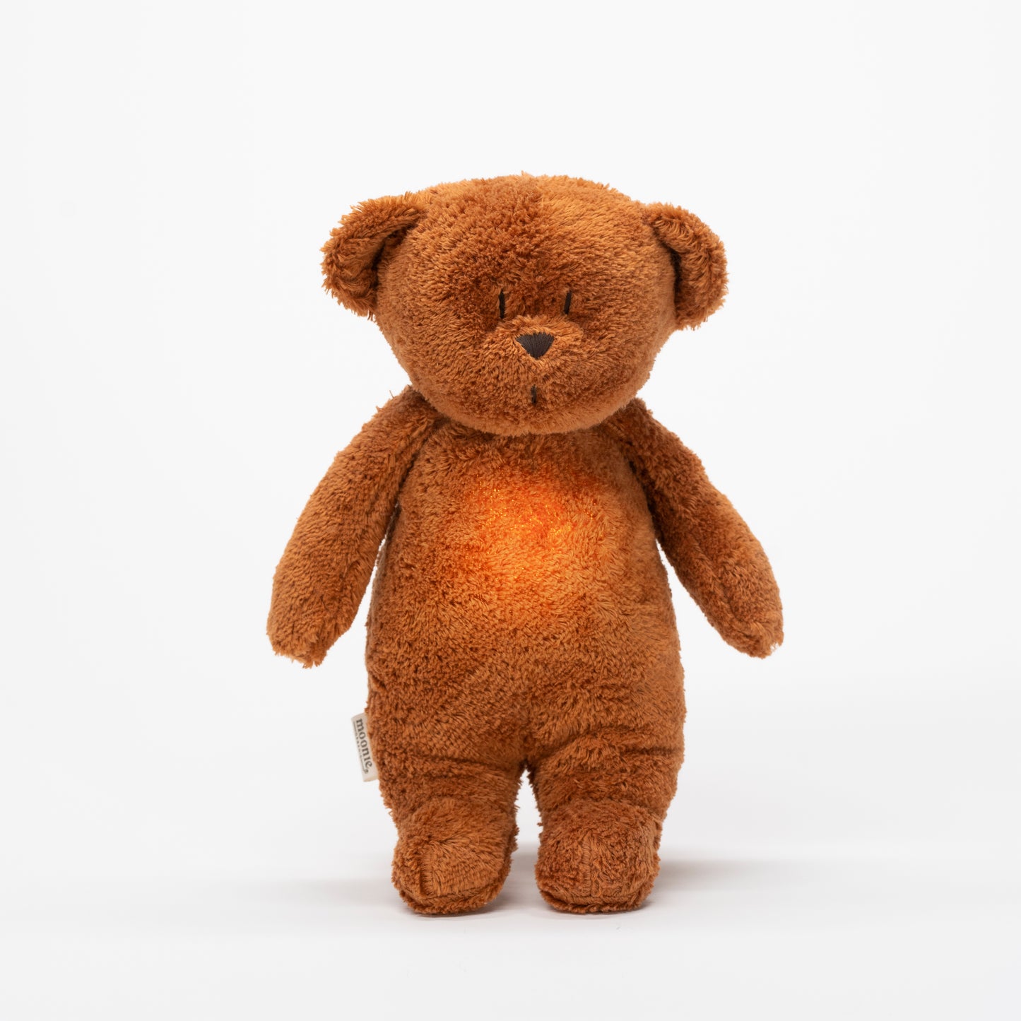 Moonie Moonie Teddy The Humming Friend Hartslag en Licht - Caramel Natur - Decomusy