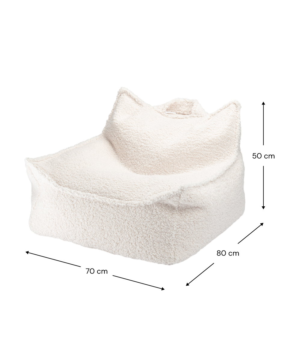 Wigiwama Wigiwama Beanbag Chair - Cream White - Decomusy