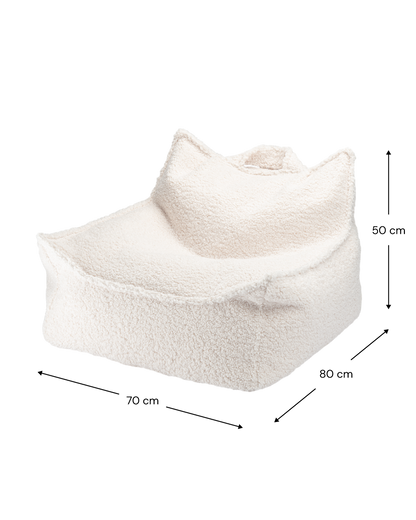 Wigiwama Wigiwama Beanbag Chair - Cream White - Decomusy