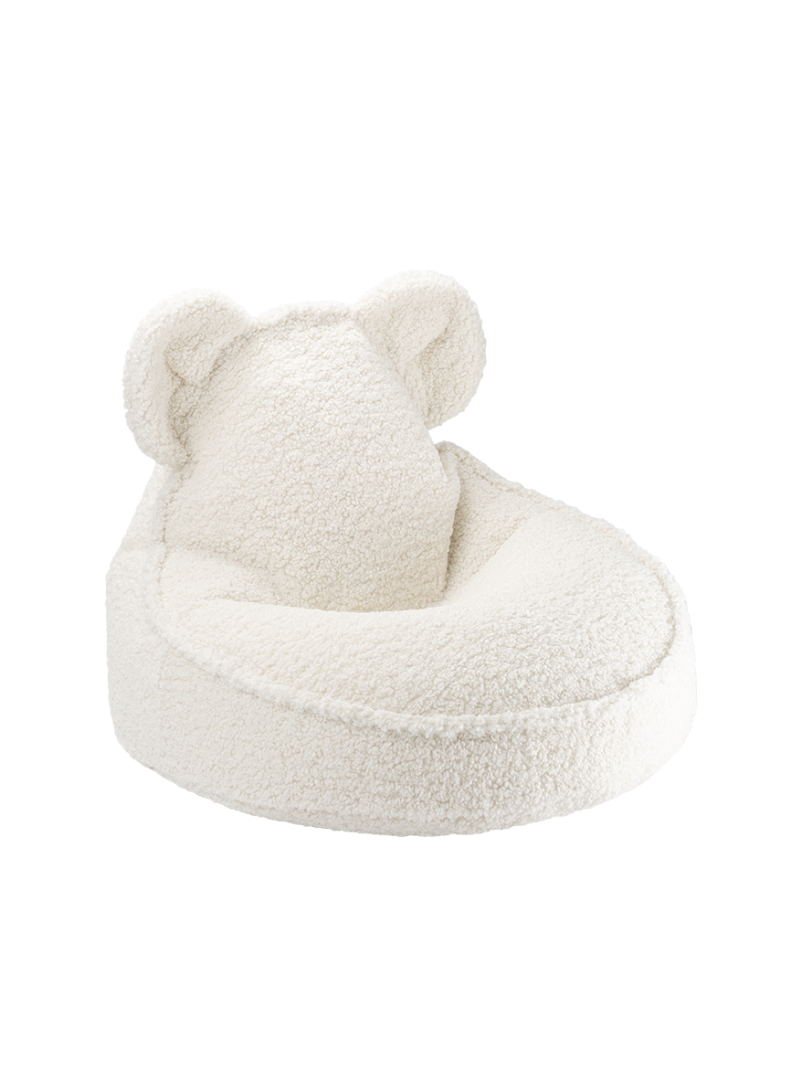 Wigiwama Wigiwama Bear Beanbag Chair Poef - Cream White - Decomusy