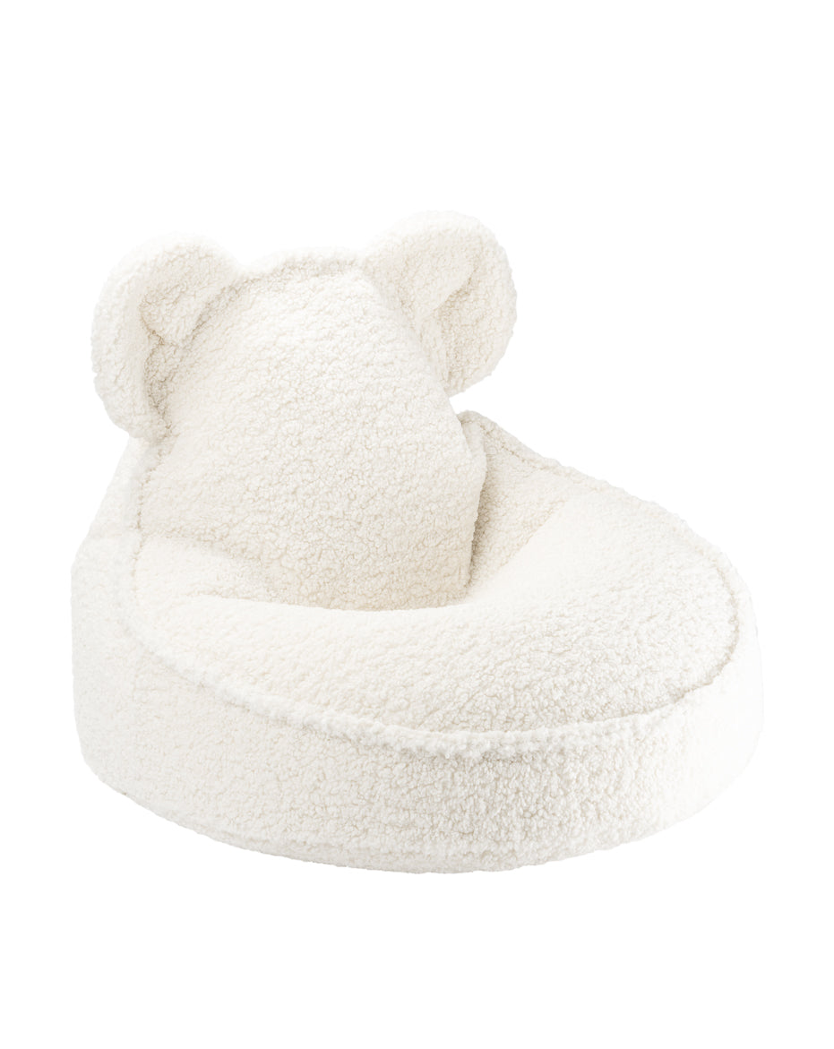 Wigiwama Wigiwama Bear Beanbag Chair Poef - Cream White - Decomusy