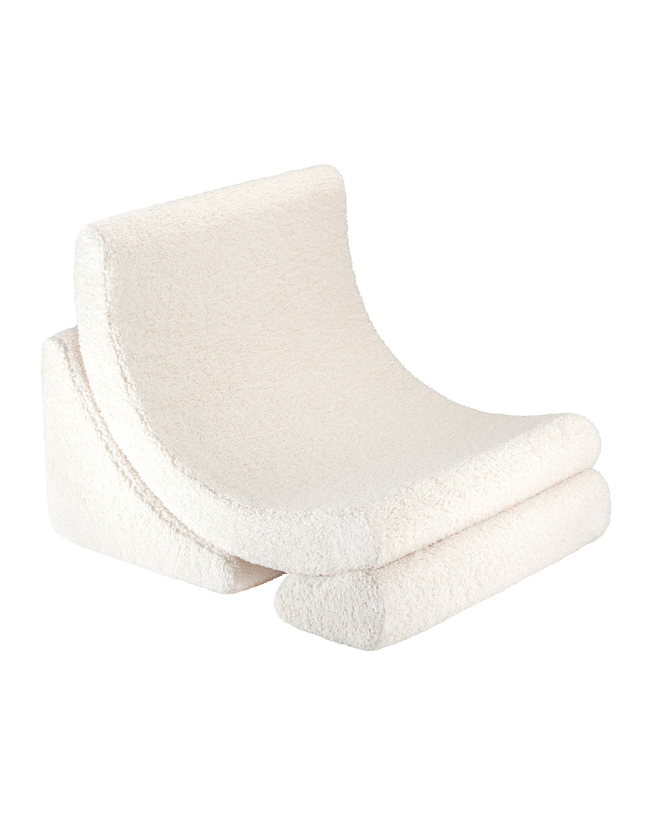 Wigiwama Wigiwama Beanbag Moon Chair Kinderfauteuil - Cream White - Decomusy