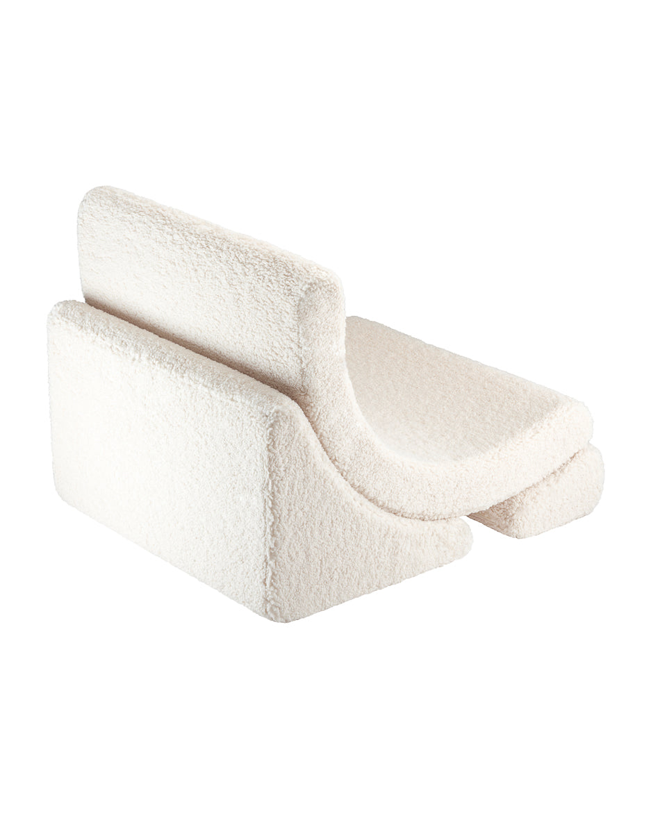 Wigiwama Wigiwama Beanbag Moon Chair Kinderfauteuil - Cream White - Decomusy