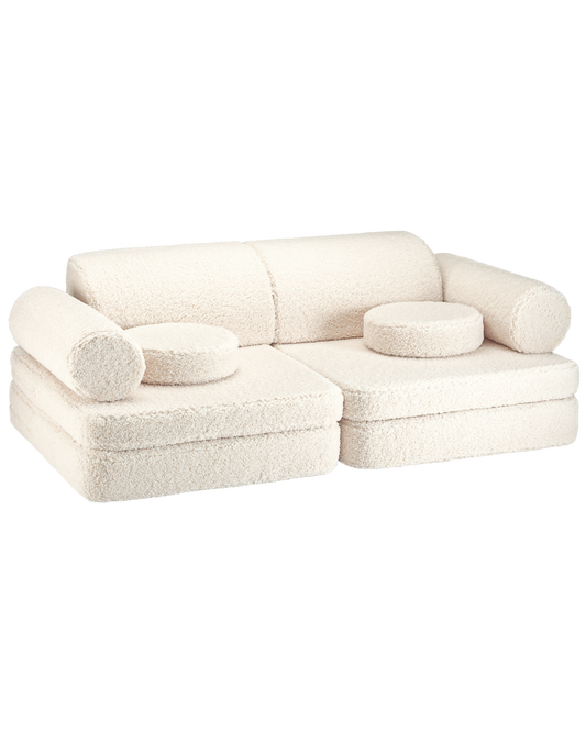 Wigiwama Wigiwama Settee Sofa Speelset - Cream White - Decomusy