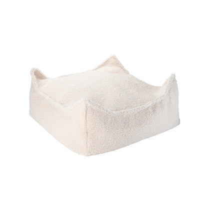 Wigiwama Wigiwama Vierkant Poef Ottoman - Cream White - Decomusy