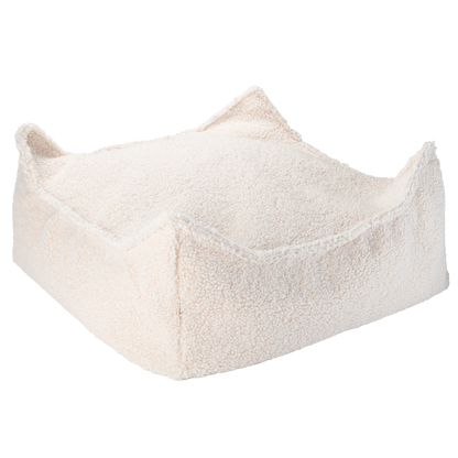 Wigiwama Wigiwama Vierkant Poef Ottoman - Cream White - Decomusy