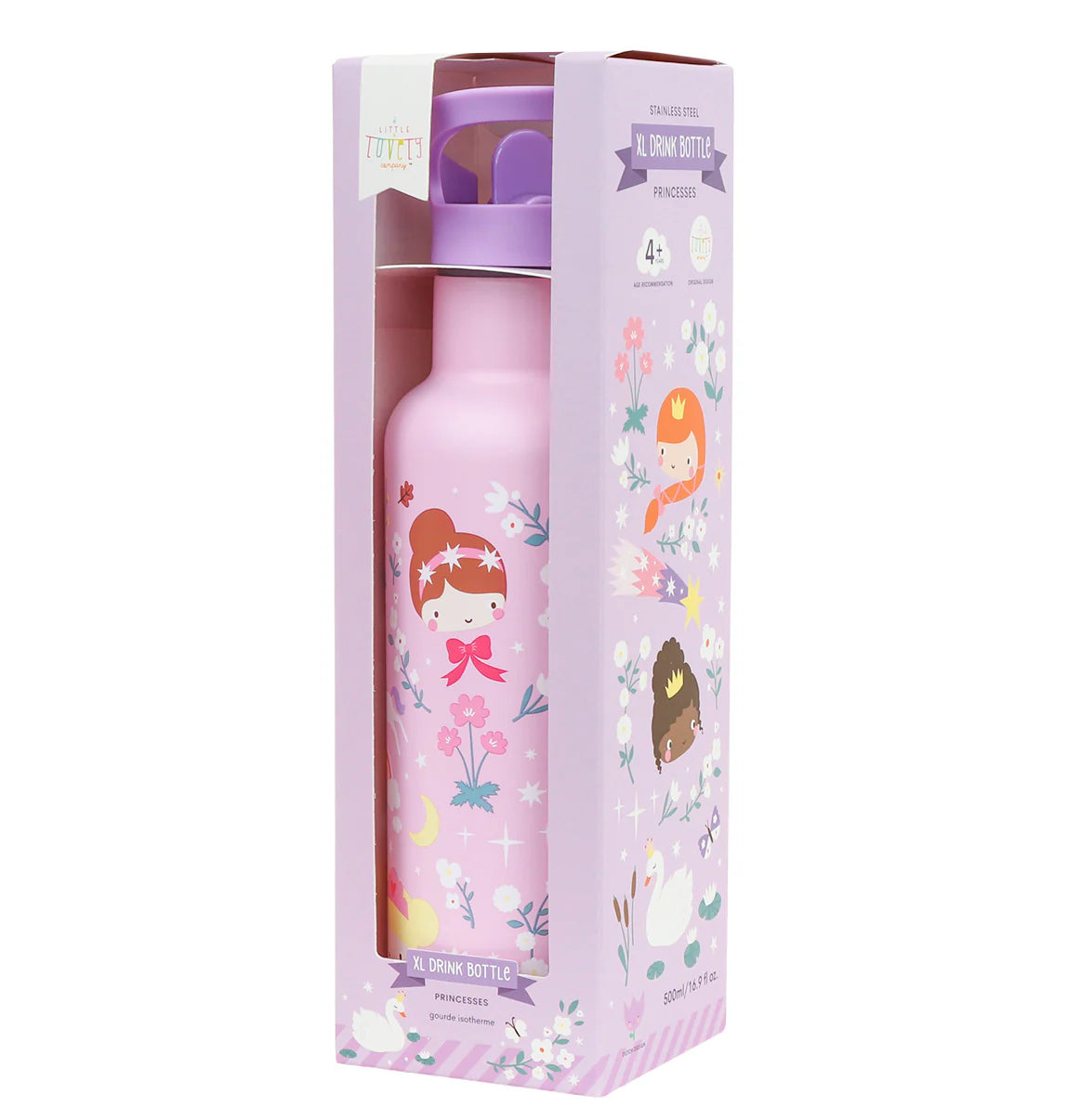 A Little Lovely Company XL roestvrijstalen drinkfles Princesses