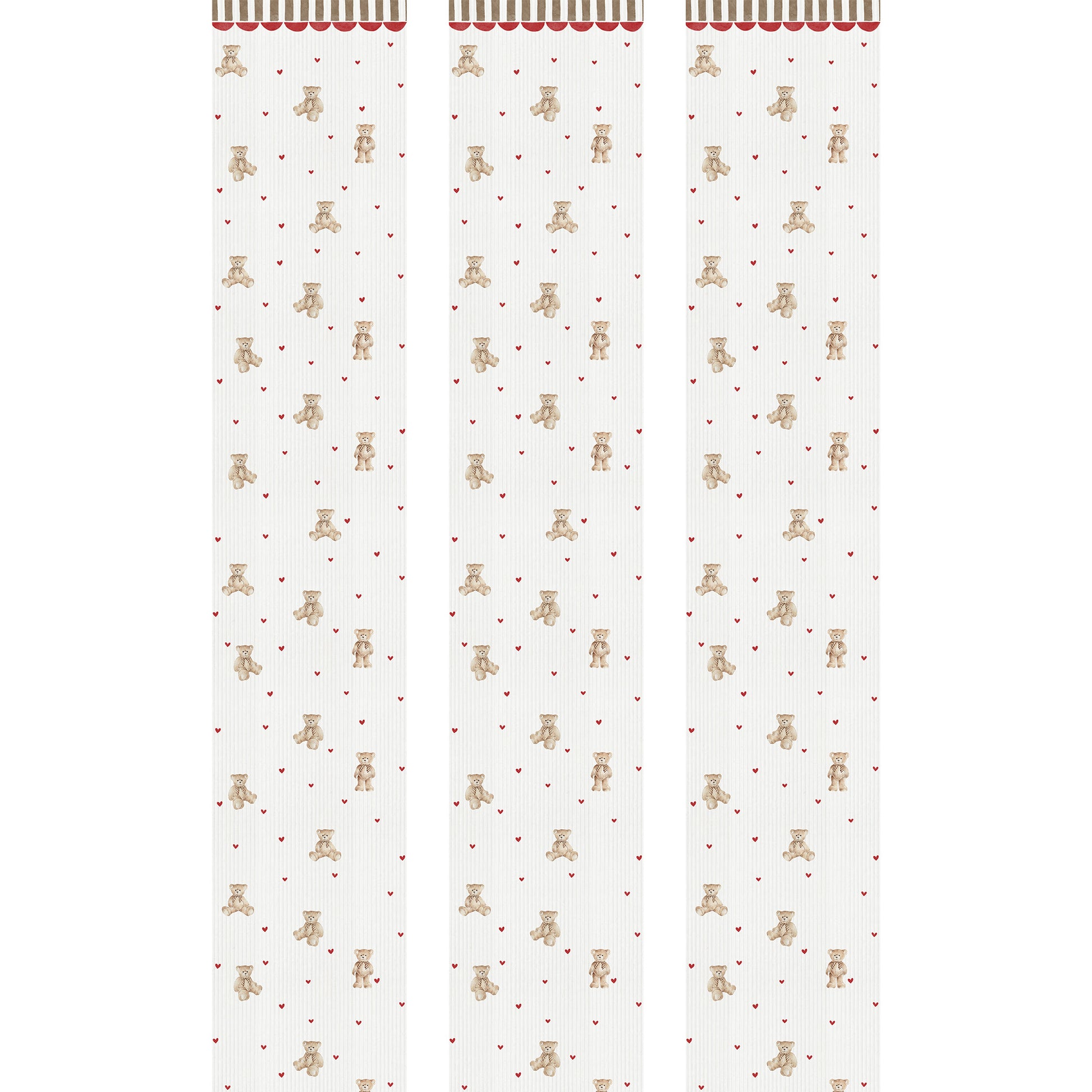 Dekornik Dekornik Vliesbehang Teddy Bear with Ornament - Decomusy