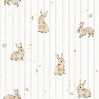 Dekornik Dekornik Vliesbehang Rabbits Hearts - Decomusy
