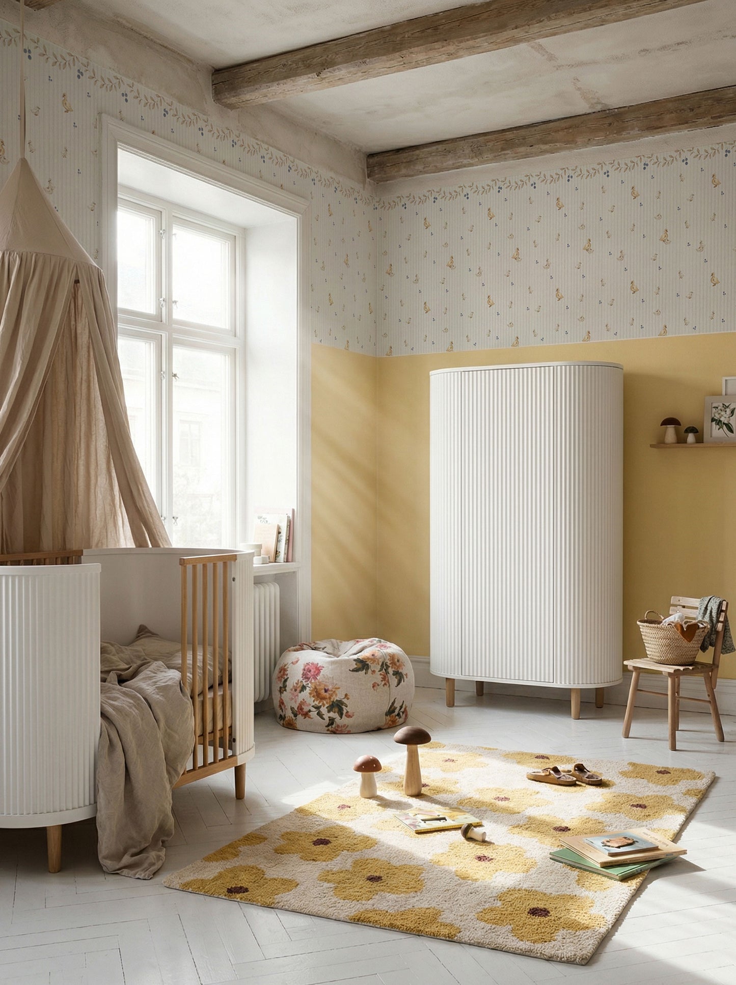 Dekornik Dekornik Vliesbehang Ducklings with Ornaments - Decomusy