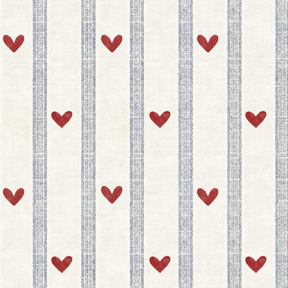 Dekornik Dekornik Vliesbehang Hearts and Stripes Morning - Decomusy