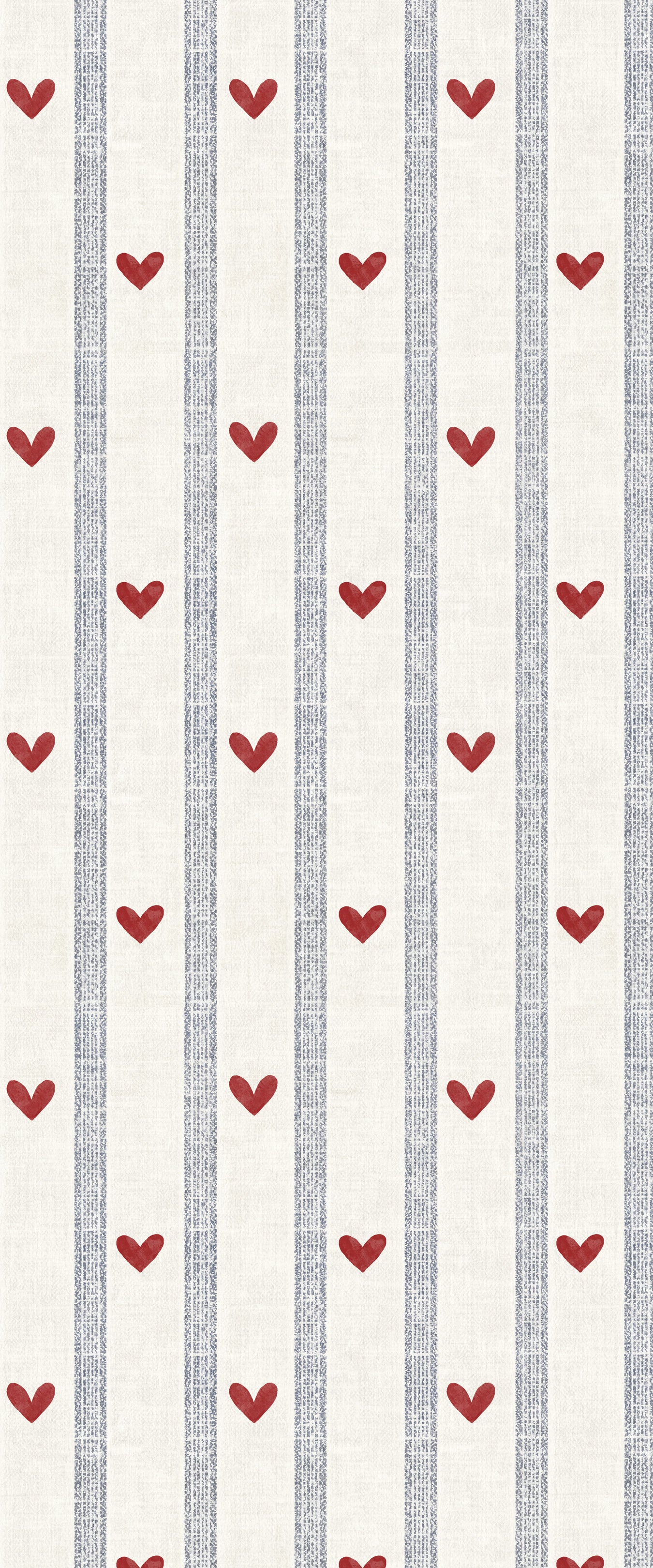 Dekornik Dekornik Vliesbehang Hearts and Stripes Morning - Decomusy