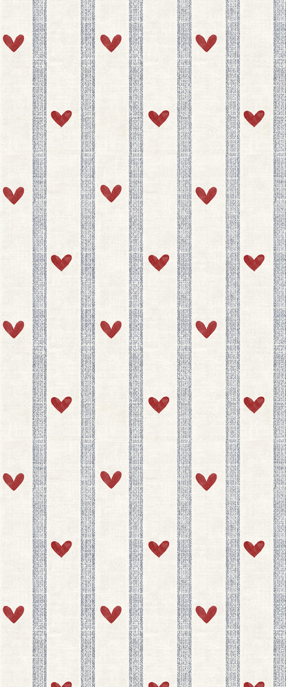 Dekornik Dekornik Vliesbehang Hearts and Stripes Morning - Decomusy