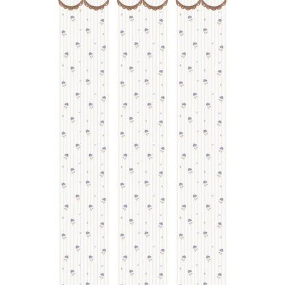 Dekornik Dekornik Vliesbehang Delicate retro flowers with ornament - Decomusy