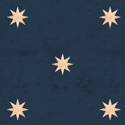 Dekornik Vliesbehang - Classy stars navy blue