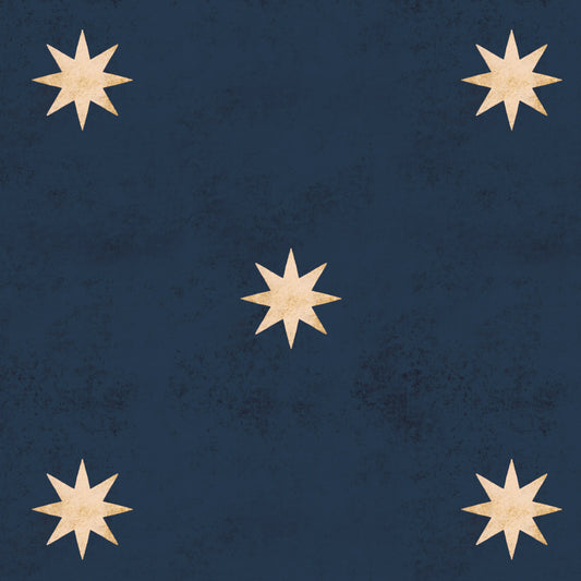 Dekornik Vliesbehang - Classy stars navy blue