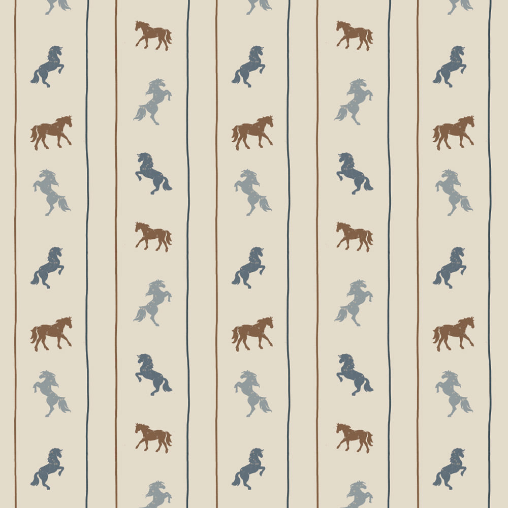 Dekornik Vliesbehang - Delicate horses with stars