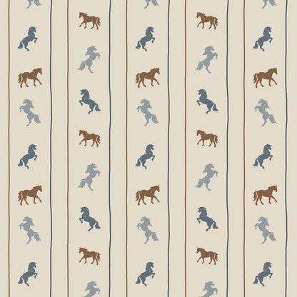 Dekornik Vliesbehang - Delicate horses with stars
