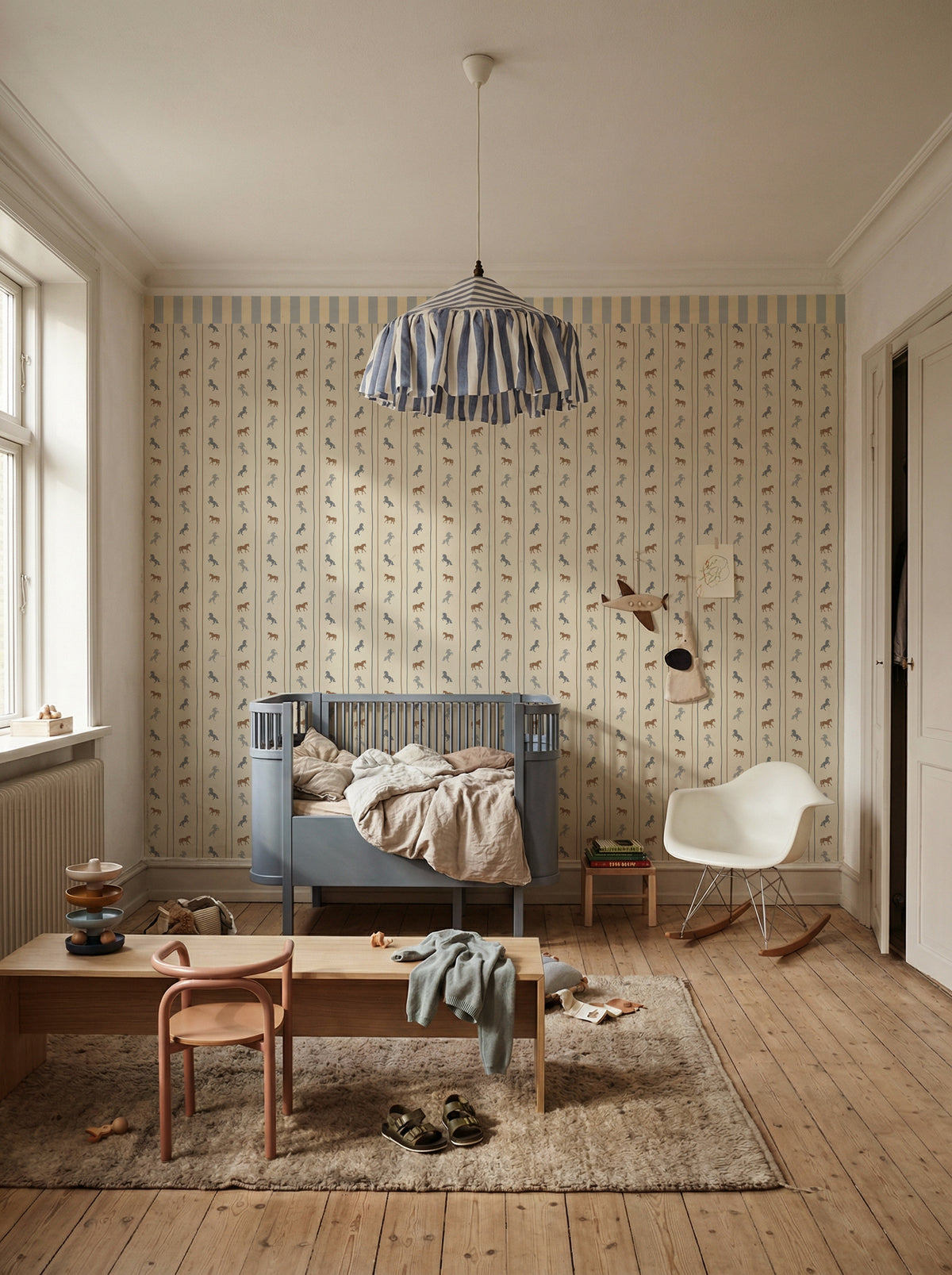 Dekornik Vliesbehang - Delicate horses with stars