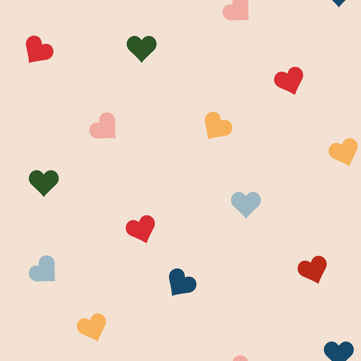 Dekornik Dekornik Behang - Hearts in all Colours - Decomusy