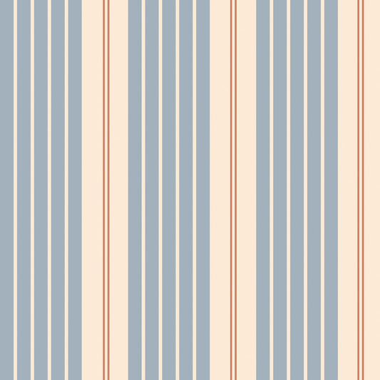 Dekornik Dekornik Behang - Stripes Classic Vintage Blue - Decomusy