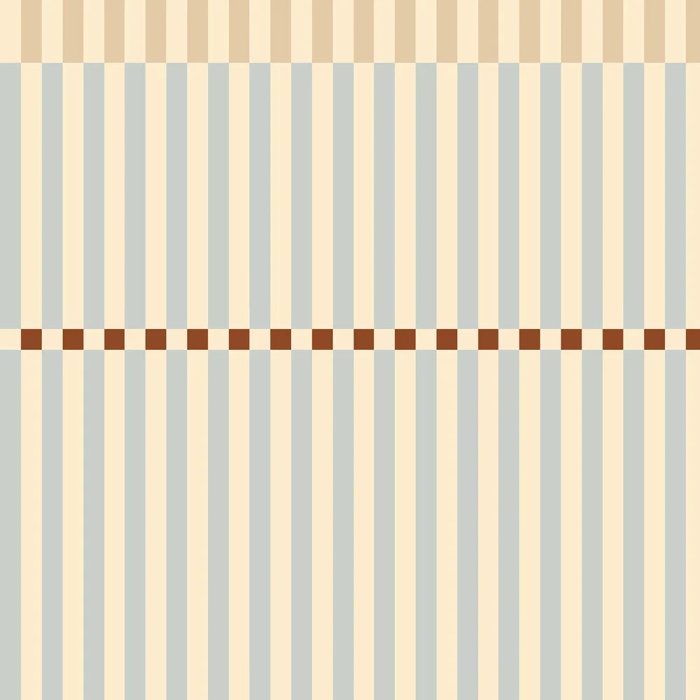 Dekornik Dekornik Vliesbehang Stripes nostalgia beige blue vintage - Decomusy