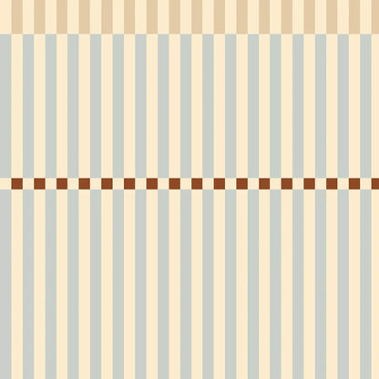 Dekornik Dekornik Vliesbehang Stripes nostalgia beige blue vintage - Decomusy