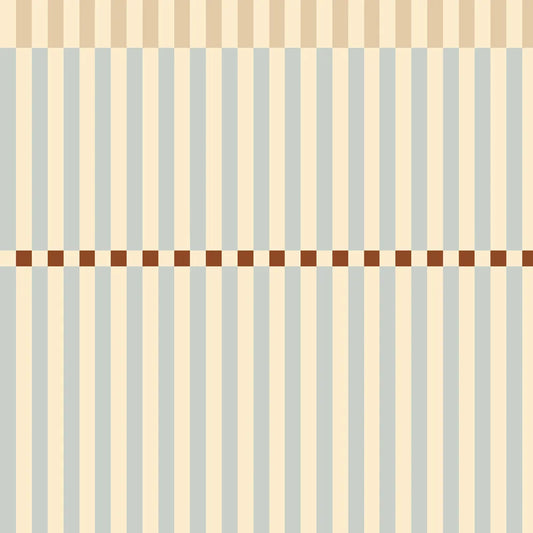 Dekornik Dekornik Vliesbehang Stripes nostalgia beige blue vintage - Decomusy