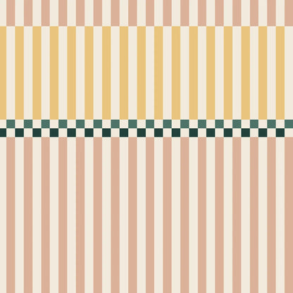 Dekornik Vliesbehang - Stripes happy cherry pink and sunny yellow