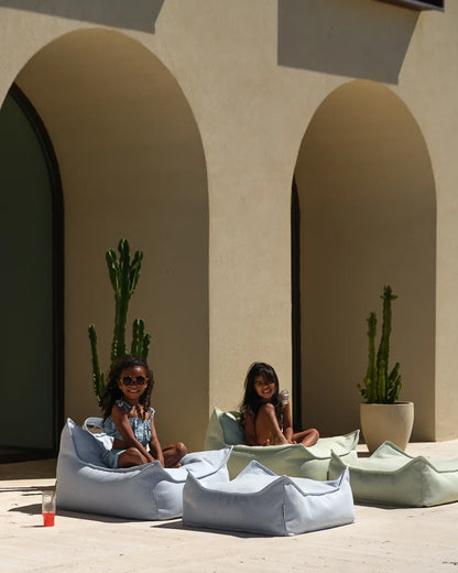 Wigiwama Wigiwama Pouffe Square Ottoman Outdoor - Azure - Decomusy