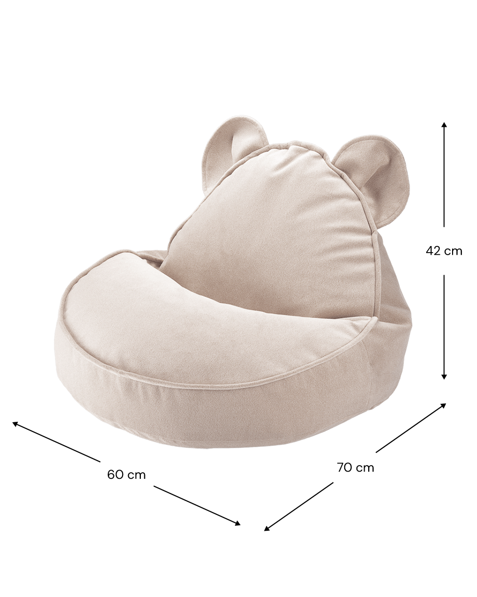 Wigiwama Wigiwama Bear Beanbag Chair Poef - Dusty Beige - Decomusy