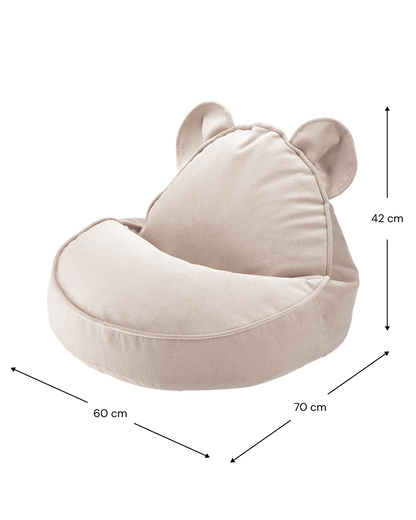 Wigiwama Wigiwama Bear Beanbag Chair Poef - Dusty Beige - Decomusy