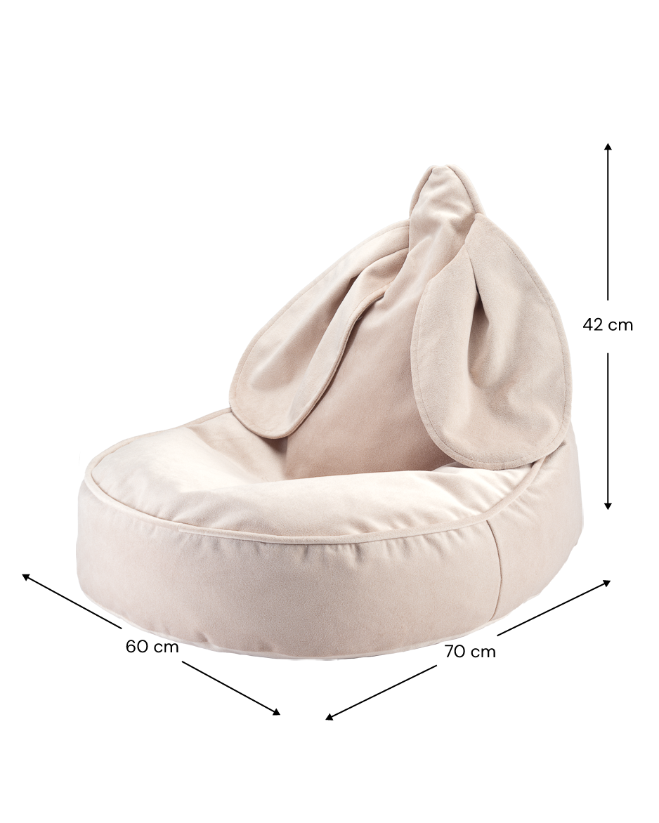 Wigiwama Wigiwama Bunny Beanbag Chair Poef - Dusty Beige - Decomusy