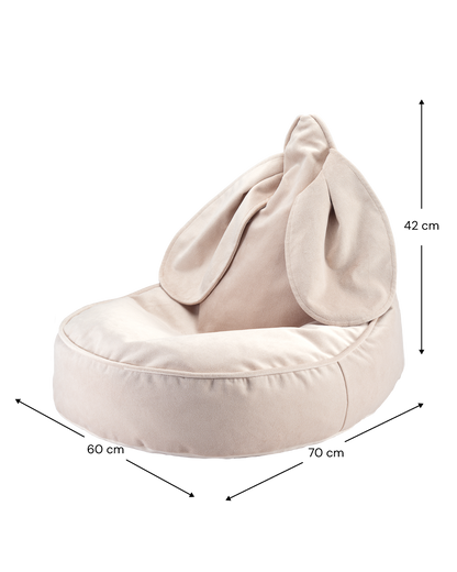 Wigiwama Wigiwama Bunny Beanbag Chair Poef - Dusty Beige - Decomusy