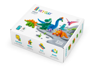 Hey Clay Hey Clay boetseerklei Dinos - 15 pack - Decomusy