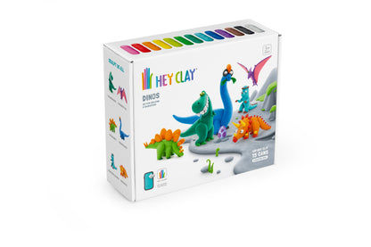 Hey Clay Hey Clay boetseerklei Dinos - 15 pack - Decomusy