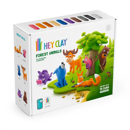 Hey Clay Hey Clay boetseerklei Forest Animals - Bosdieren - 15 pack - Decomusy